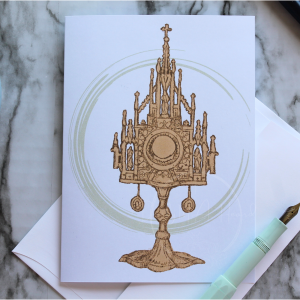 Monstrance Mass Offering Card English