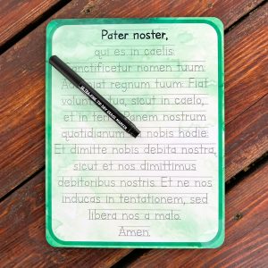 Pater Noster (Latin) - Reusable Writing Practice Dry-Erase Board