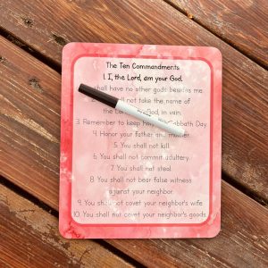 Ten Commandments Customizable Tracing Practice - Dry-Erase Board