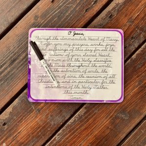Morning Offering Customizable Prayer Tracing Practice - Dry-Erase Board