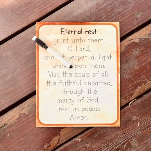 Prayer for the Faithful Departed Customizable Tracing Dry-Erase Board