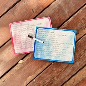Divine Praises customizable prayer tracing practice - dry-erase board