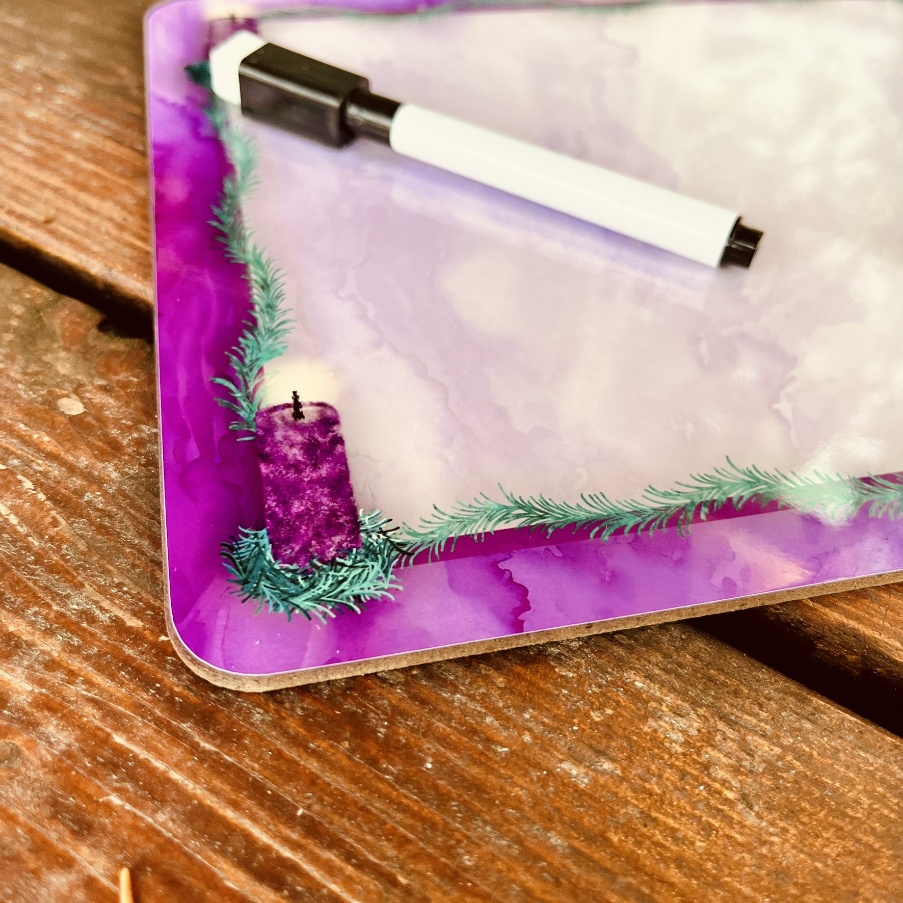 Blank Advent Wreath Dry-Erase Board for Catholics to promote liturgical living with many uses! - Image 5