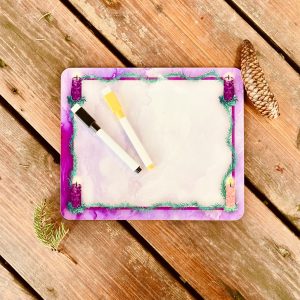 Blank Advent Wreath Dry-Erase Board for Catholics to promote liturgical living with many uses!