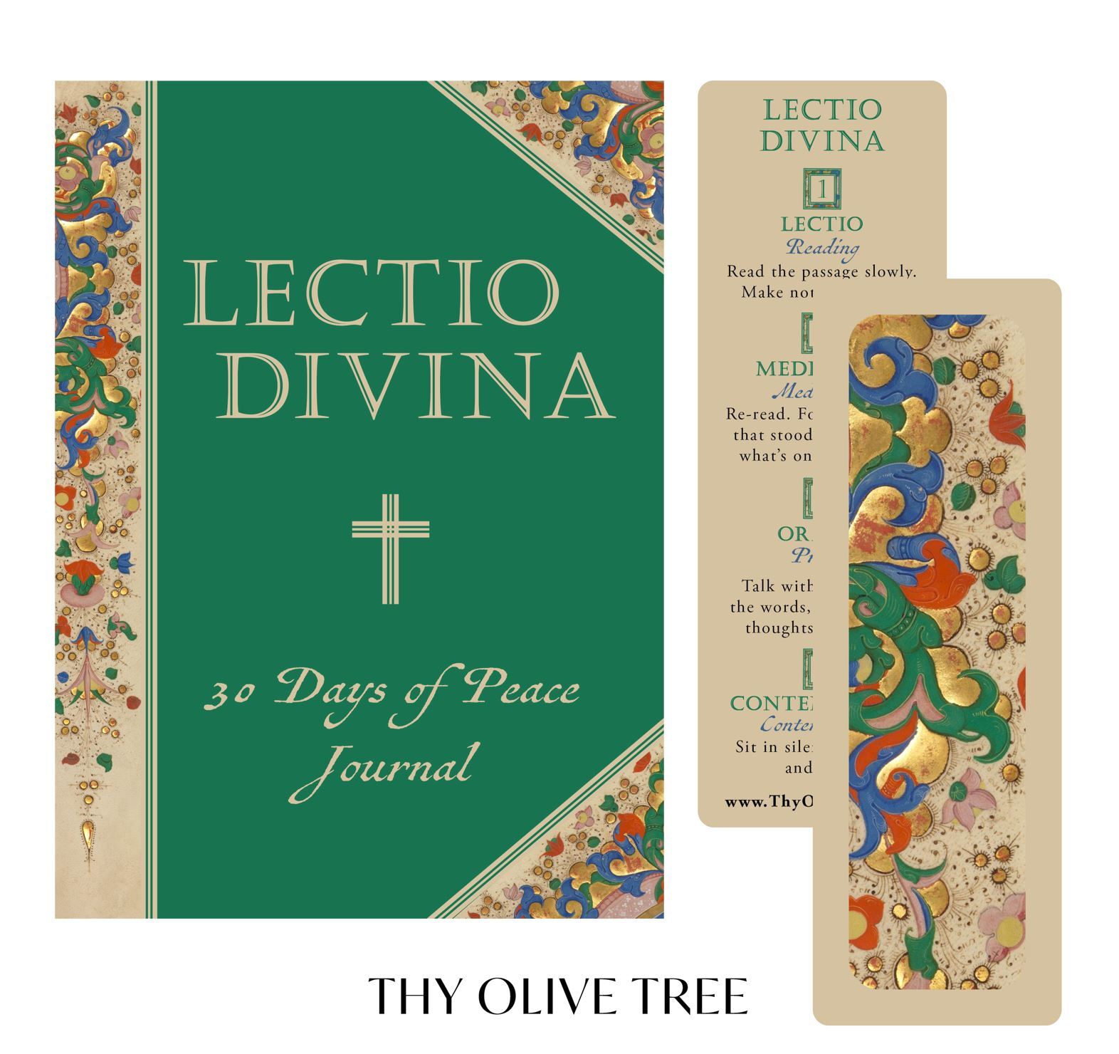Lectio Divina: 30 Days of Peace Journal & Bookmark (Black & White Interior)