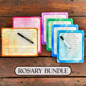 Rosary Prayer Dry-Erase Board Bundle: 6 boards at a discounted price!