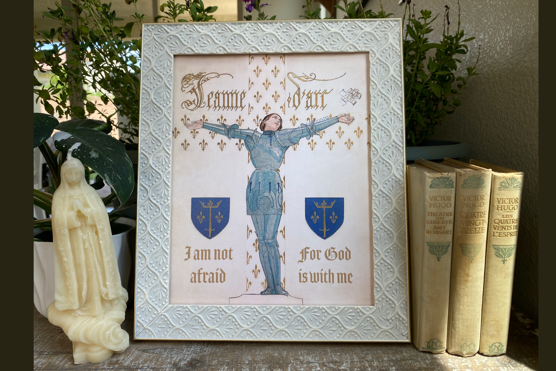 St. Joan of Arc Catholic Inspirational Quote | Vintage Style St. Joan Confirmation Art Print