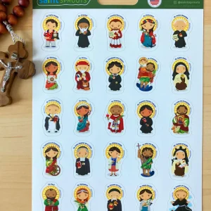 Saint Sticker Sheet - 25 Saint Stickers (Version 3)