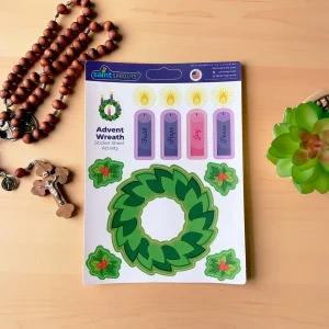 Advent Season Activity Stickers Sheet / Wreath & Candles Faith Hope Joy Peace