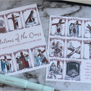 Stations of the Cross Holy Card