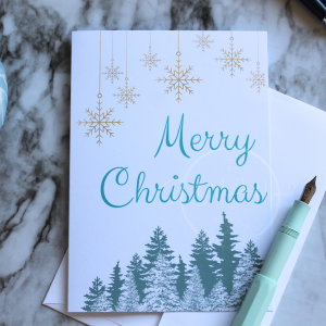 Winter Forest Christmas card