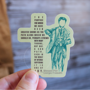 Saint Pier Giorgio Frassatti Vinyl Sticker