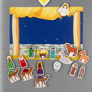 Saintly Heart Nativity Magnet Set