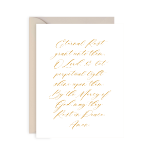 Eternal Rest, Catholic Gold Foil Stationery