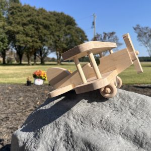 Handcrafted Pine Wood Airplane Toy