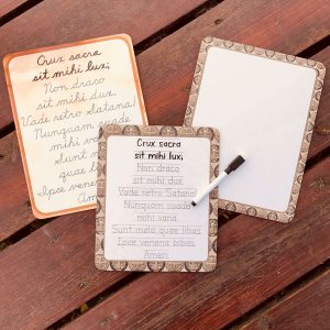 Saint Benedict Medal Customized Dry-erase boards for prayer practice or decor - English or Latin