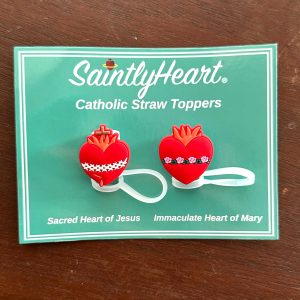 Catholic Straw Toppers: Holy Hearts (a 2 pack!)