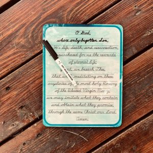 Rosary Conclusion Customizable Prayer Tracing Practice Board - Dry-Erase Board