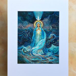 Painting of Stella Maris (Mary, Star of the Sea) by Jen Norton.