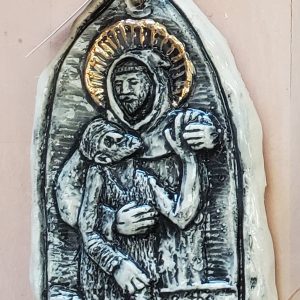 St. Francis and the Leper - Saint Tile