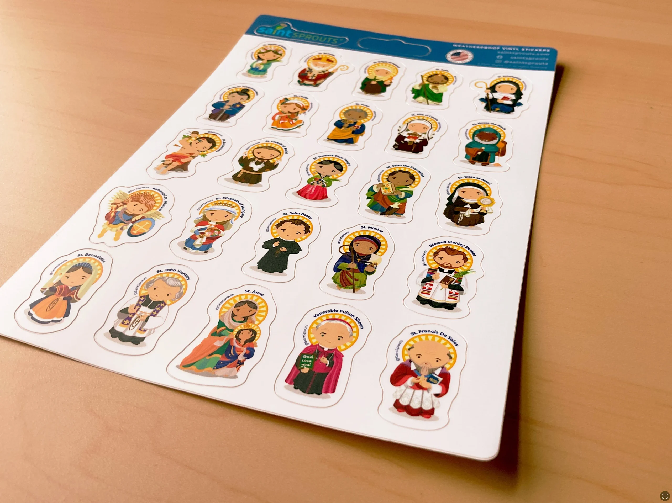 Saint Sticker Sheet - 25 Saint Stickers (Version 2) - Image 2