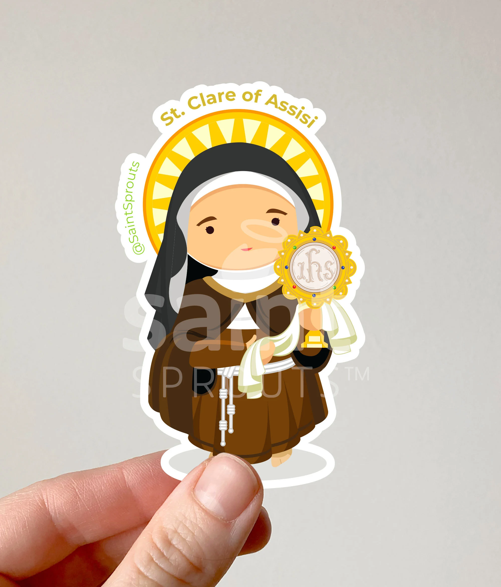 St. Clare of Assisi Sticker