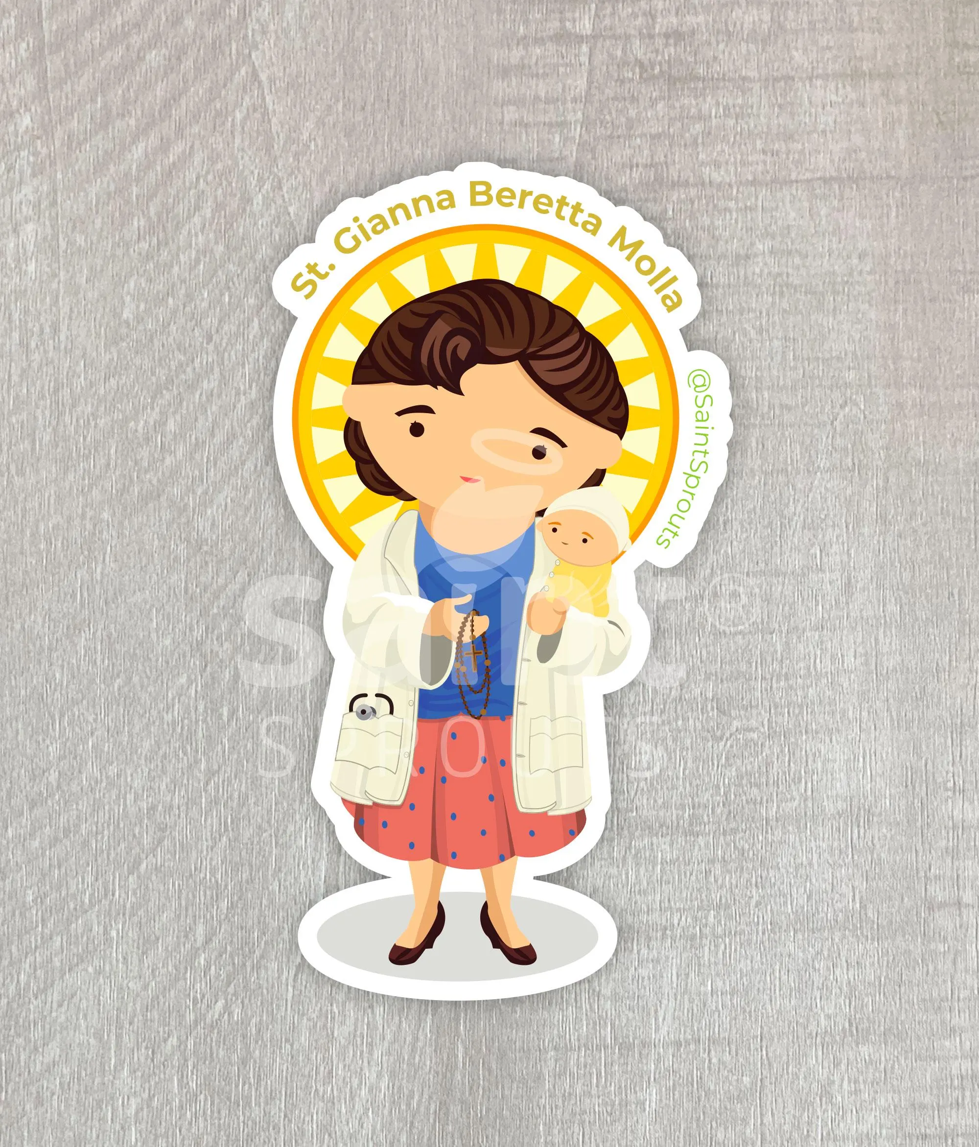 St. Gianna Molla Magnet - Image 2