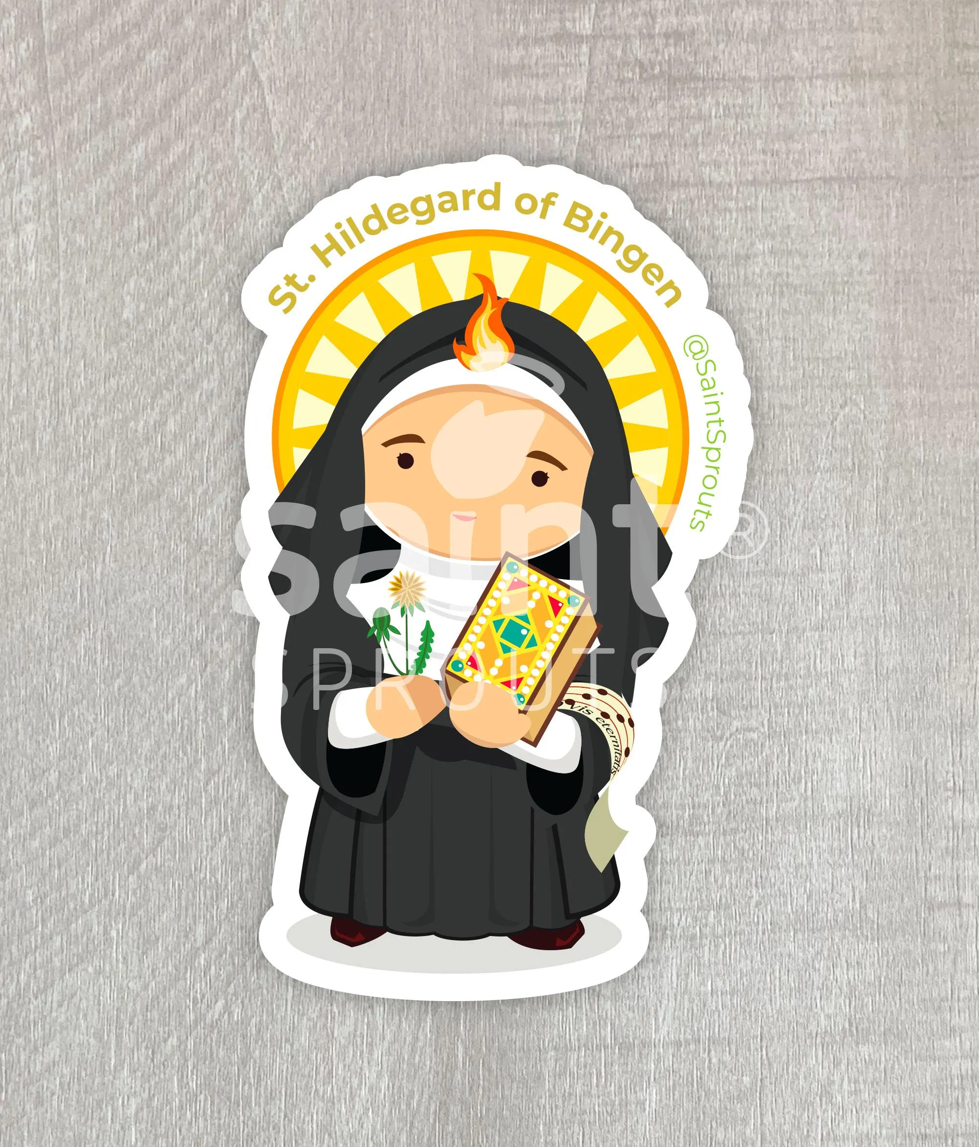 St. Hildegard of Bingen Sticker - Image 4