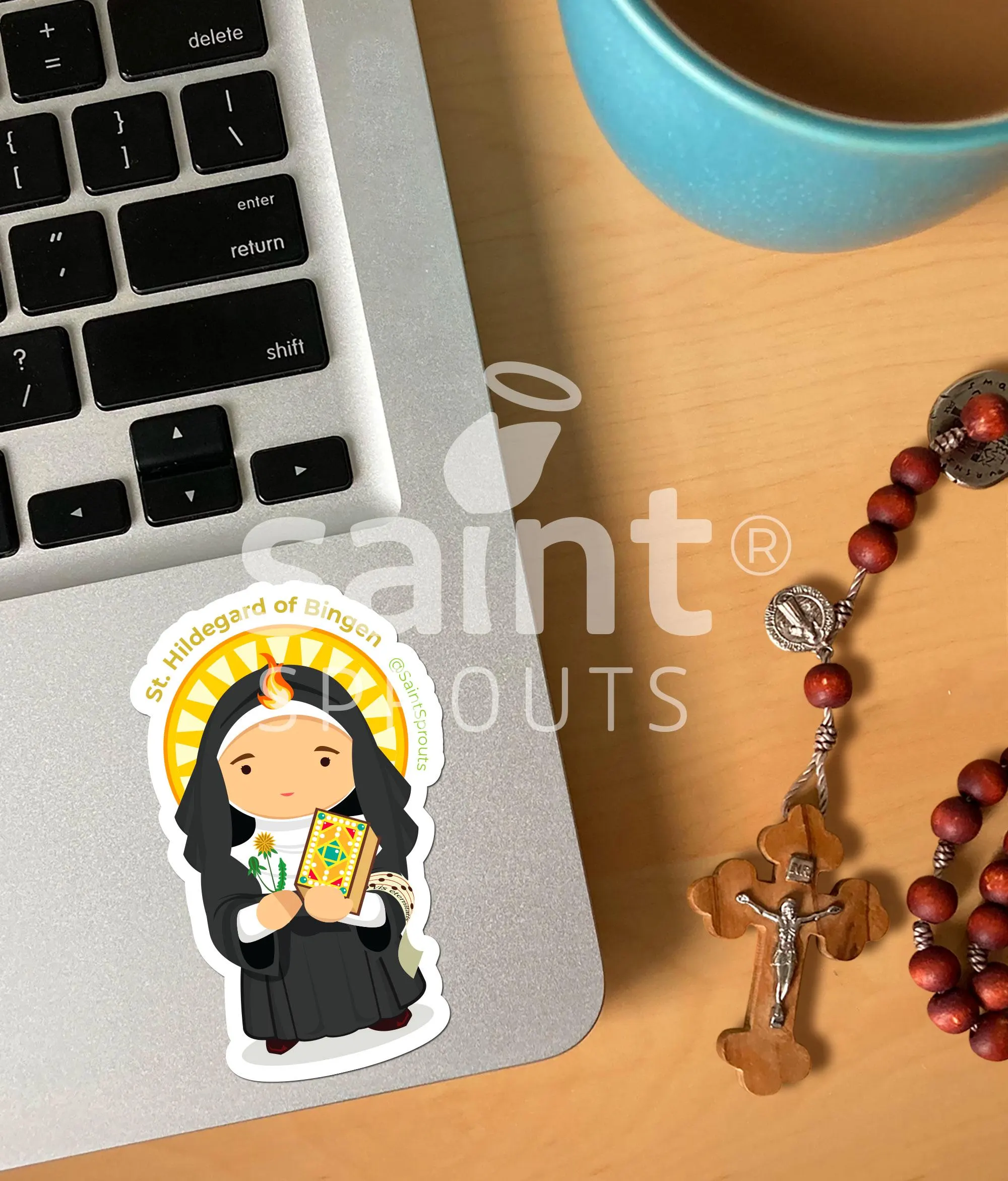 St. Hildegard of Bingen Sticker - Image 3