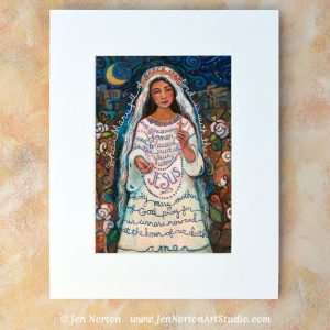 Matted Hail Mary print by Jen Norton