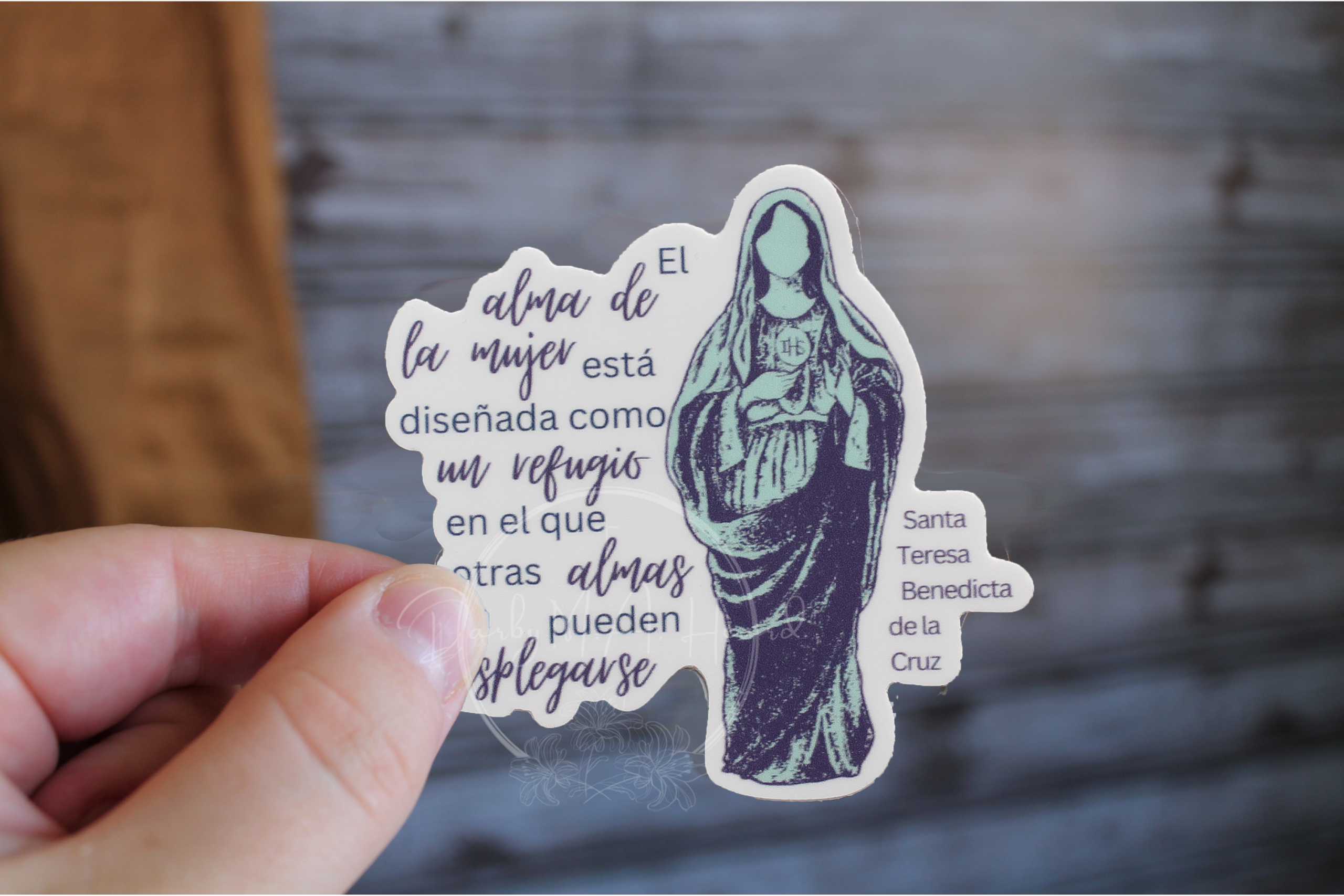 Our Lady of Eucharist Spanish Vinyl Sticker