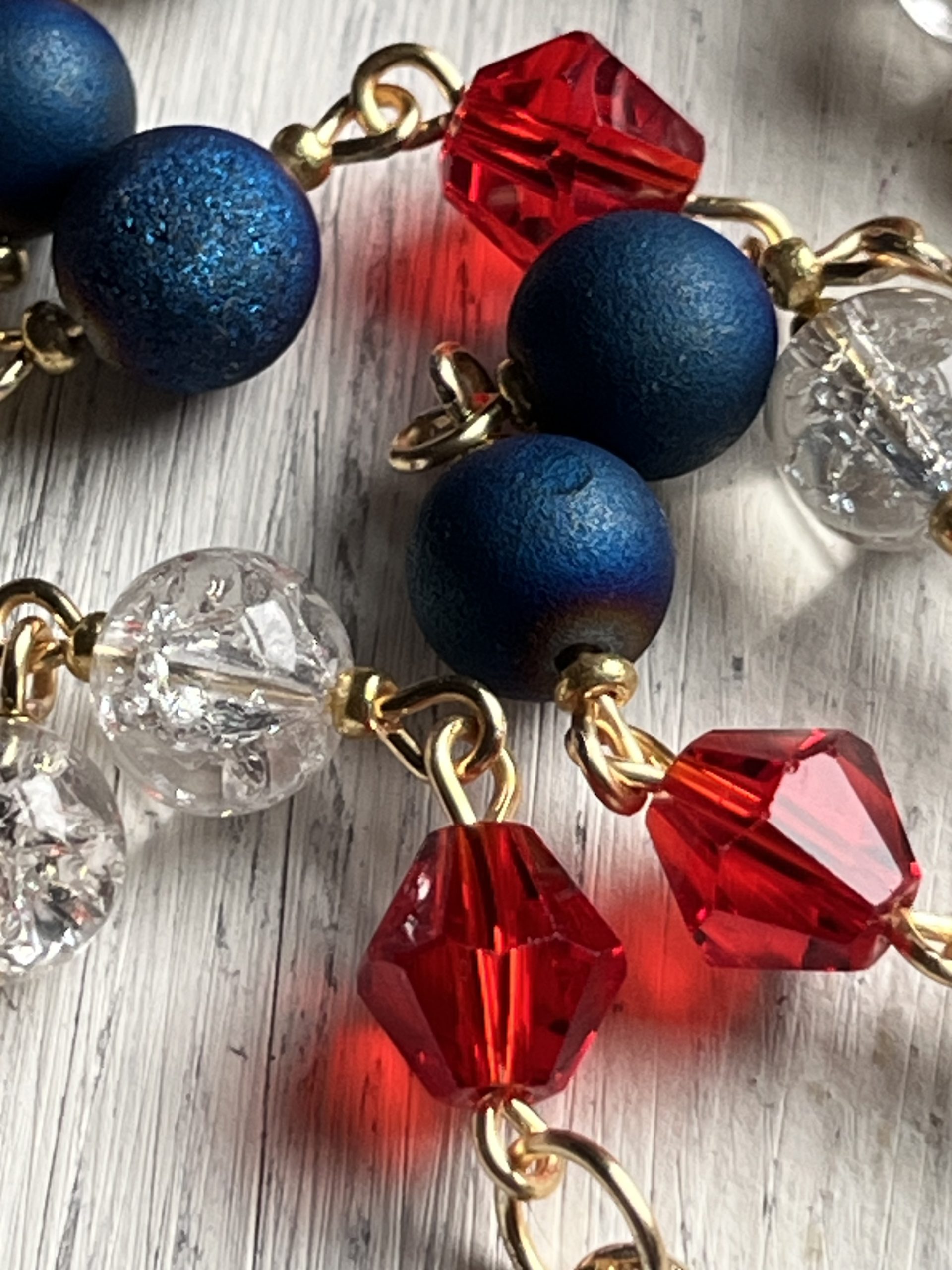 Saint Michael Chaplet: Crystal Rosary, Catholic Prayer Beads - Image 3