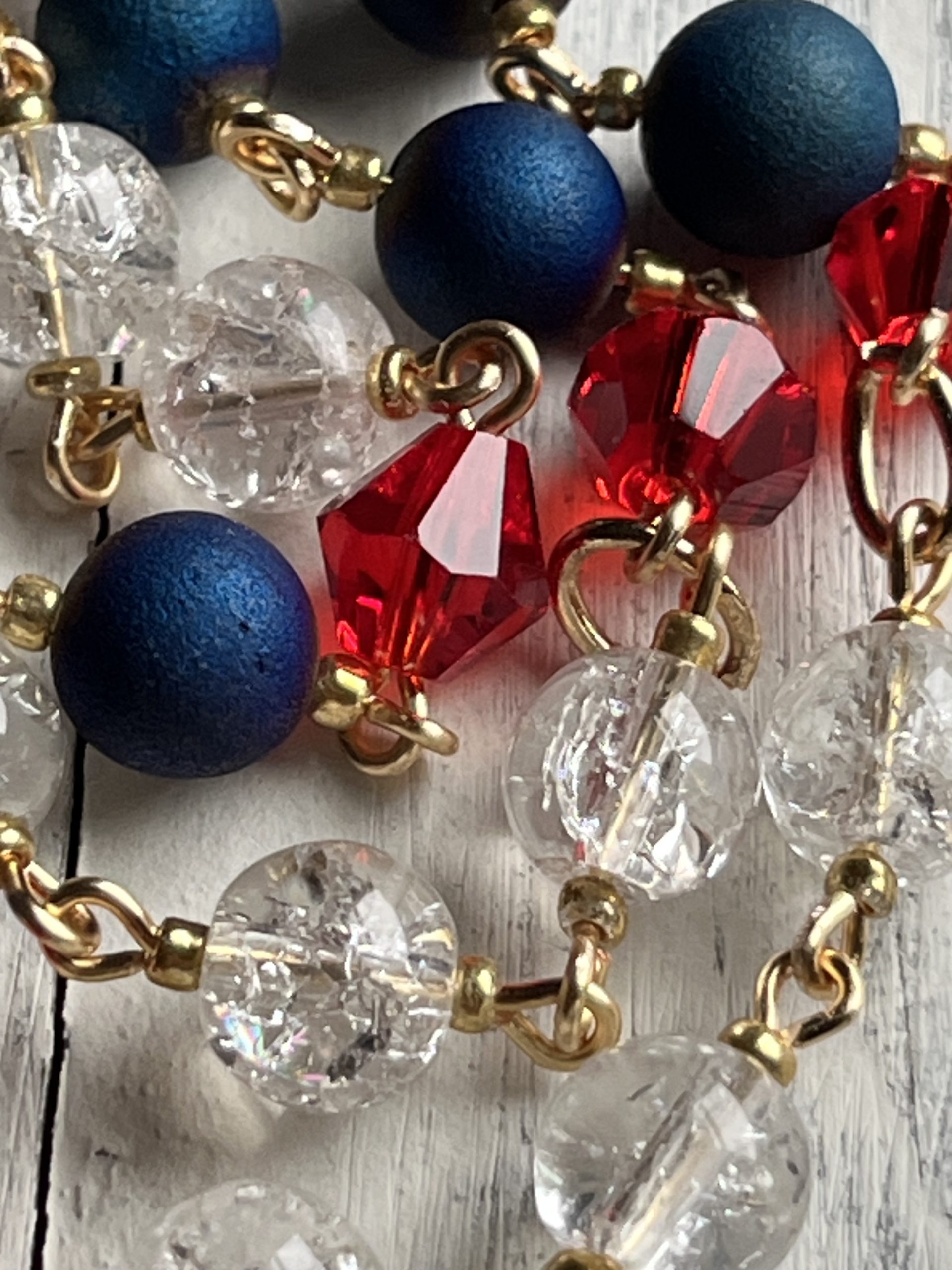 Saint Michael Chaplet: Crystal Rosary, Catholic Prayer Beads - Image 6