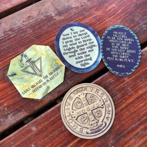 Glow-in-the-dark Stickers: St. Michael, St. Benedict, and Night Prayers