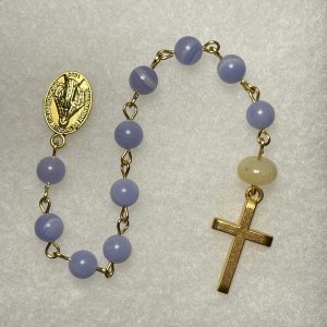 Blue Lace Agate Single Decade Rosary