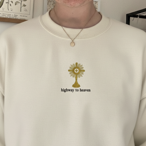 Saint Carlo Acutis Highway to Heaven Embroidered Crewneck