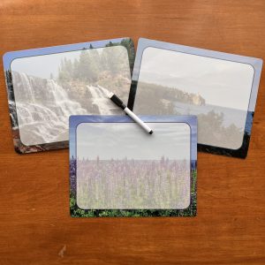 Premade Discounted Blank Scenic Dry-Erase Boards: Minnesota, florals, winter scenes
