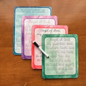 Premade Discounted Guardian Angel Prayer Dry-Erase Boards