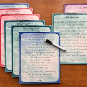 Premade Discounted Hail Holy Queen + Memorare Dry-Erase Boards