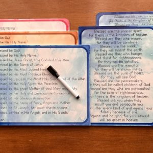 Premade Discounted Divine Praises + Beatitudes Dry-Erase Boards