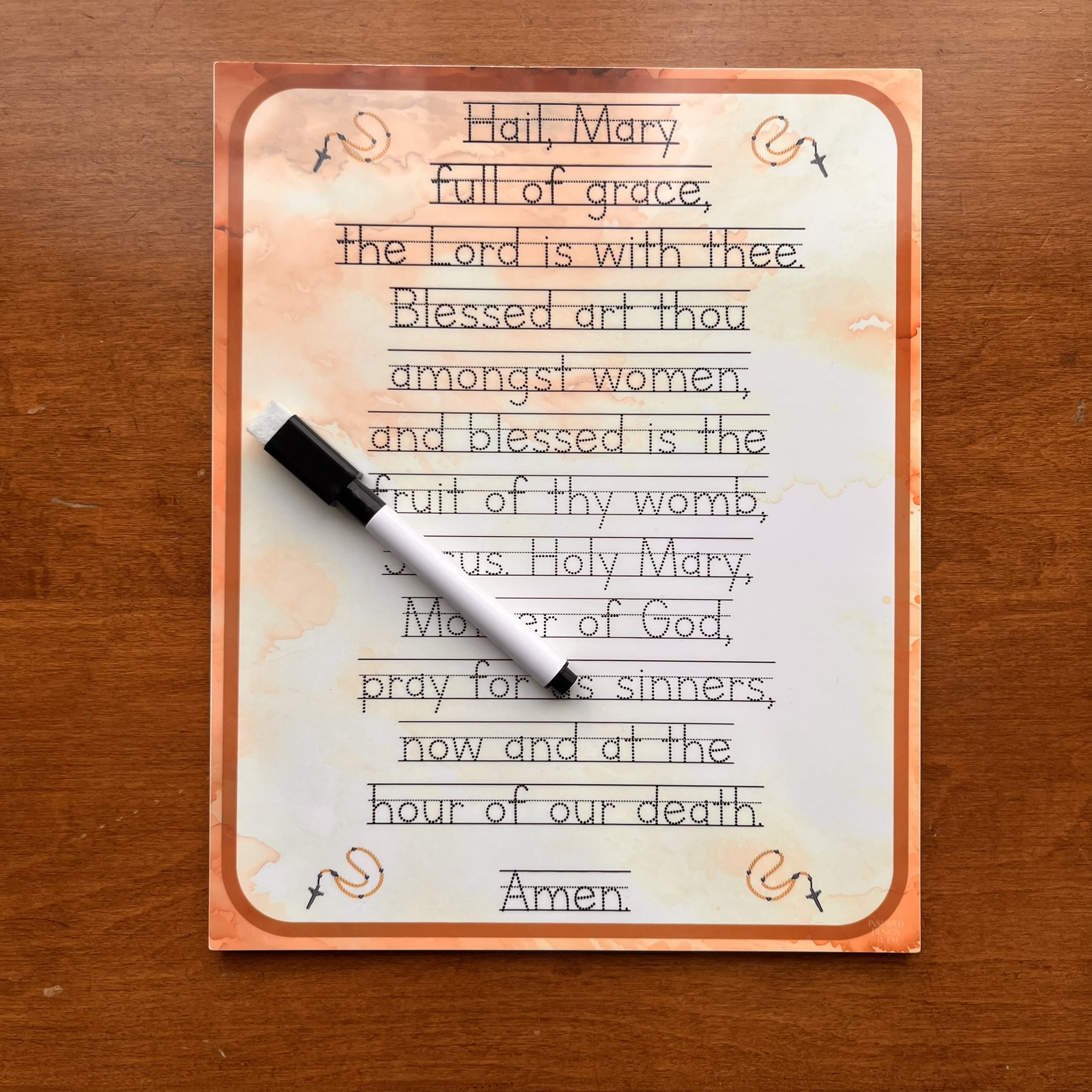 Premade Discounted Hail Mary Regular Border Dry-Erase Boards - Image 2