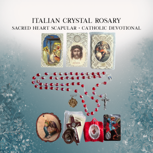 Red AB Crystal Rosary Gift Box | Italian Handmade Catholic Devotional