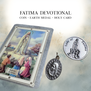 Our Lady of Fatima Pocket Devotional Set — Prayer Coin & Fatima Earth Medal