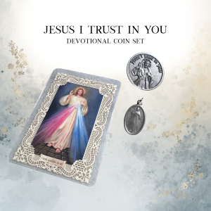 Divine Mercy Pocket Devotional Set — Silver-Tone Coin & Medal