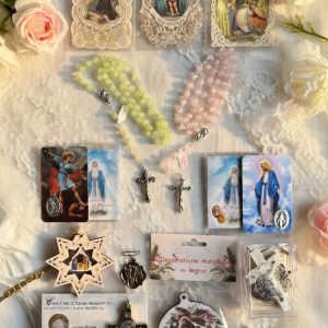 Italian Gemstone Rosary Gift Box Set | Handcrafted Catholic Devotional Rosaries