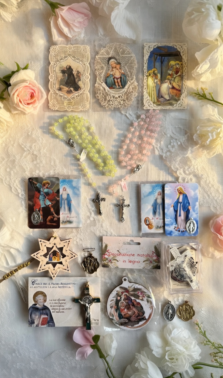 Italian Gemstone Rosary Gift Box Set | Handcrafted Catholic Devotional Rosaries