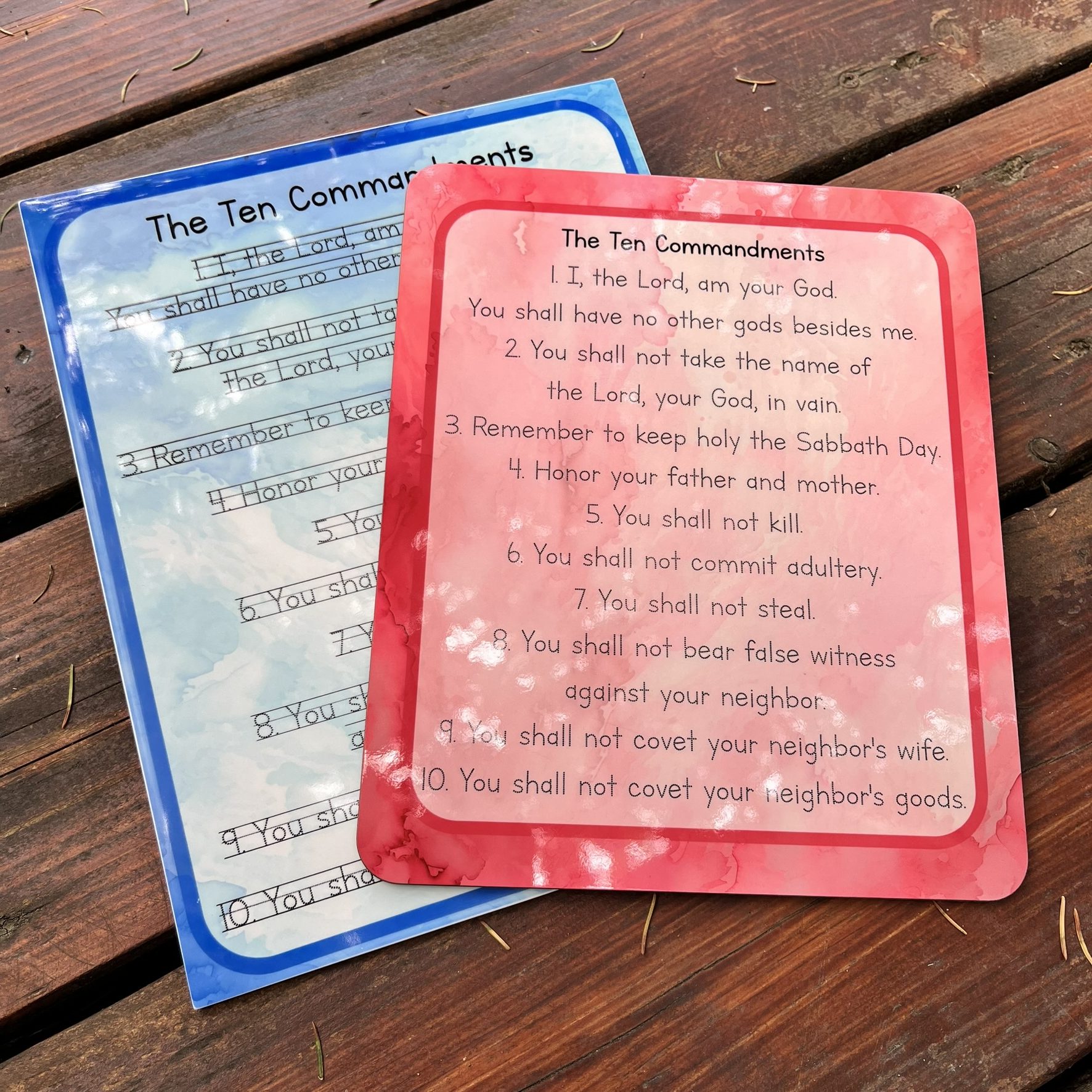 Ten Commandments Customizable Tracing Practice - Dry-Erase Board - Image 6