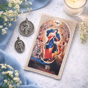 Mary Undoer of Knots Pocket Devotional Set — Prayer Coin & Medal