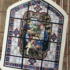 Holy Family stained glass sticker