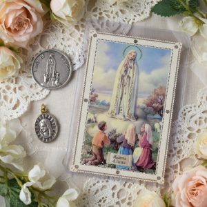 Our Lady of Fatima Pocket Devotional Set — Prayer Coin & Fatima Earth Medal